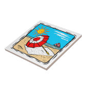 ビーチのテーマのセラミックタイル タイル (側面)