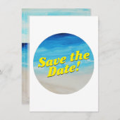 ビーチのテーマのパーティの招待状 招待状 (正面/裏面)