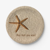 ビーチのテーマのパーティーのプレート ペーパープレート (正面)