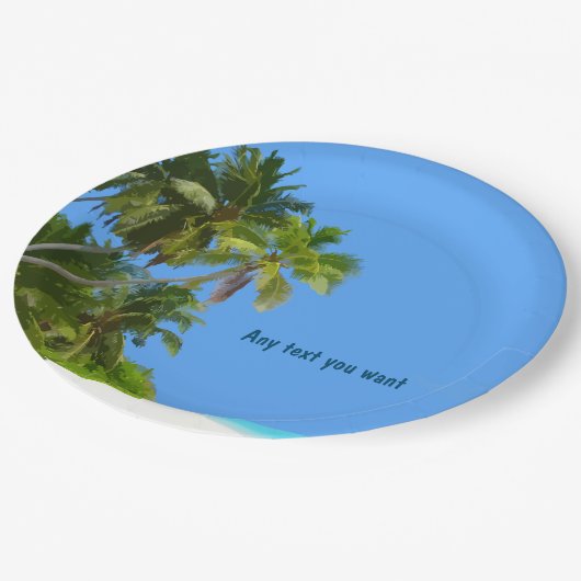 ビーチのテーマのパーティーのプレート ペーパープレート (アングル)