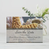 ビーチのテーマの保存日付の招待 セーブザデート (スタンド正面)