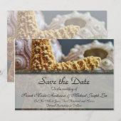 ビーチのテーマの保存日付の招待 セーブザデート (正面/裏面)