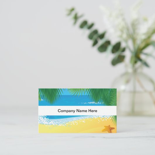 ビーチのテーマの名刺 名刺 (スタンド正面)