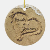 ビーチのテーマの結婚式のオーナメント セラミックオーナメント (裏面)