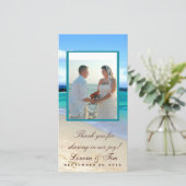 ビーチのテーマは写真カード感謝していしています サンキューカード (スタンド正面)