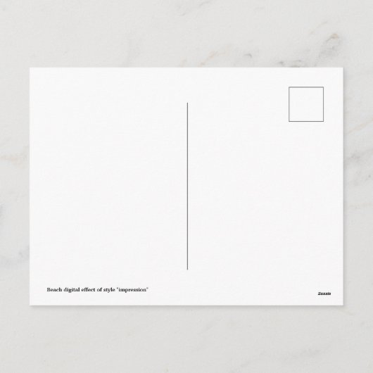 ビーチのデジタル効果スタイル"impression" シーズンポストカード (裏面)