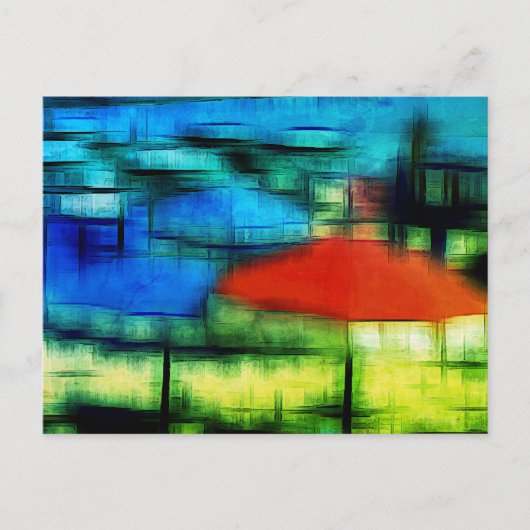 ビーチのデジタル効果スタイル"impression" シーズンポストカード (正面)