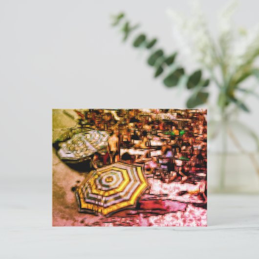 ビーチのデジタル効果スタイル"impression" シーズンポストカード (スタンド正面)