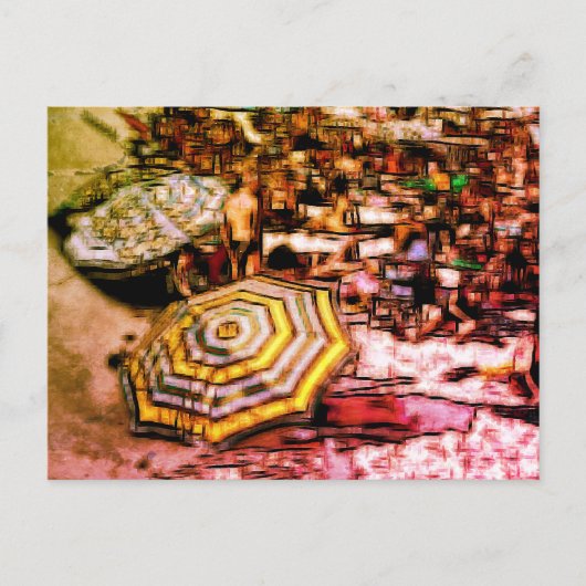 ビーチのデジタル効果スタイル"impression" シーズンポストカード (正面)