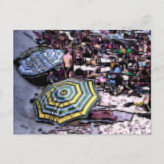 ビーチのデジタル効果スタイル"impression" シーズンポストカード (正面)