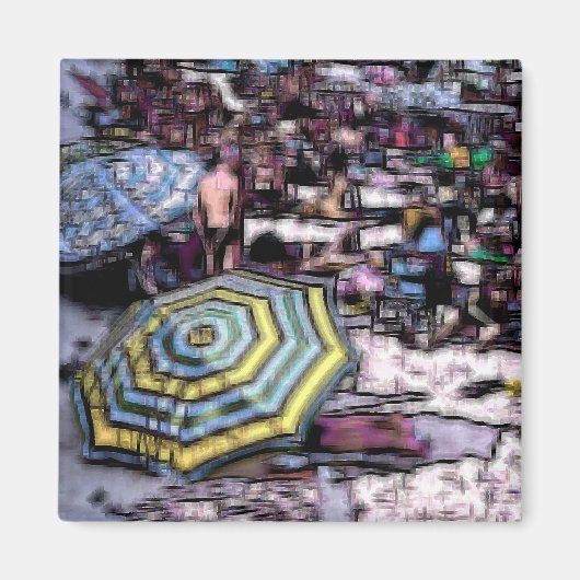 ビーチのデジタル効果スタイル"impression" マグネット (正面)