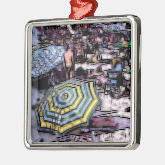 ビーチのデジタル効果スタイル"impression" メタルオーナメント (左)