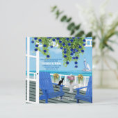 ビーチのデッキの招待状 招待状 (スタンド正面)