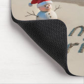 ビーチのトロピカルクリスマス雪だるま マウスパッド (コーナー)