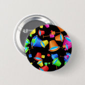 ビーチのバケツの壁紙 缶バッジ (正面&裏面)