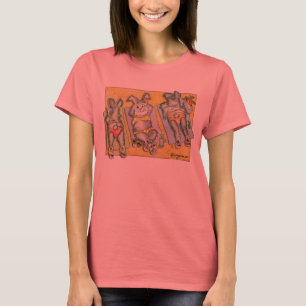 ビーチのバニーのカスタムなTシャツ/服装 Tシャツ
