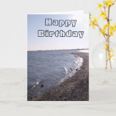 ビーチのバースデー・カード カード (黄色い花)
