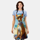 ビーチのバーセンジ、愛犬家の夏のギフト エプロン (着用した状態)