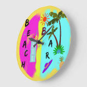 ビーチのバー ラージ壁時計 (傾斜)
