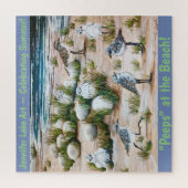 ビーチのパズルののぞき見 ジグソーパズル (縦)