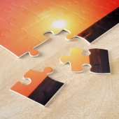 ビーチのパズルの日没 ジグソーパズル (側面)