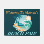 ビーチのパッドへの歓迎 ドアマット (正面)
