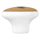 ビーチのパーソナライズな名前の愛ハート セラミックノブ (側面)