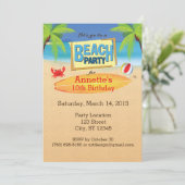 ビーチのパーティの招待状に行こう 招待状 (スタンド正面)
