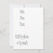 ビーチのパーティーのカモメ! 招待状 (裏面)