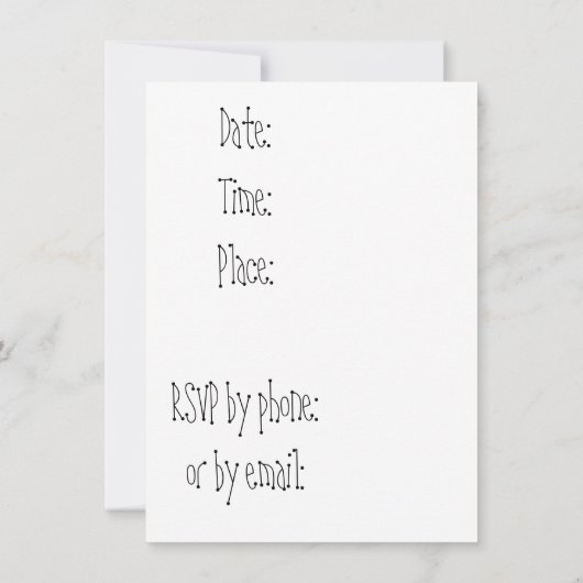 ビーチのパーティーのカモメ! 招待状 (裏面)