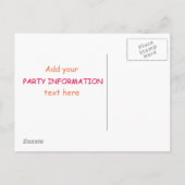 ビーチのパーティーのデザイン インビテーションポストカード (裏面)