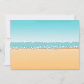 ビーチのパーティーのビーチの誕生日のビーチの招待 招待状 (裏面)