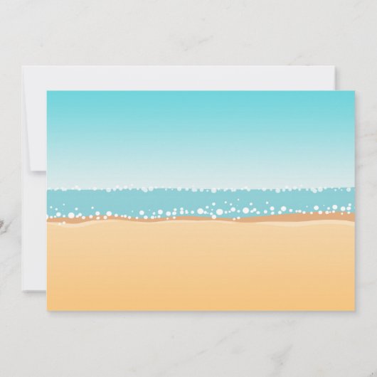 ビーチのパーティーのビーチの誕生日のビーチの招待 招待状 (裏面)