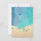 ビーチのパーティー、カスタムな誕生日またはイベントの招待状 招待状 (裏面)