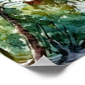 ビーチのパーム結婚ツリーのウェルカムシーティングチャート ポスター (角)