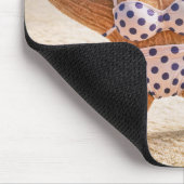 ビーチのヒトデがビキニを着る マウスパッド (コーナー)