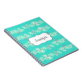 ビーチのヒトデのターコイズの白 ノートブック (右側)