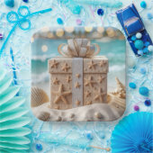 ビーチのヒトデ付きクリスマスプレゼント ペーパープレート (パーティー)