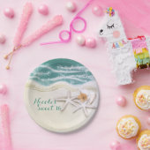 ビーチのヒトデ ティールシーウォーター オーシャンパーティー ペーパープレート (パーティー)