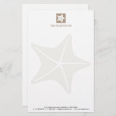 ビーチのヒトデ 便箋 (正面/裏面)