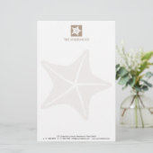 ビーチのヒトデ 便箋 (スタンド正面)