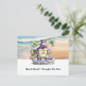 ビーチのヒポポタマス ポストカード (スタンド正面)