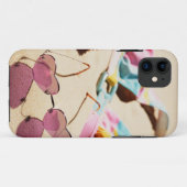 ビーチのビキニ上そしてハートの形のサングラス Case-Mate iPhoneケース (裏面(横))