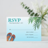 ビーチのビーチサンダルRSVP 出欠カード (スタンド正面)