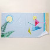 ビーチのビーチタオルのカクテル ビーチタオル (正面)