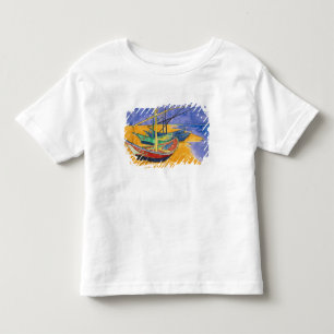 ビーチのフィンセント・ファン・ゴッホ の漁船 トドラーTシャツ