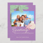 ビーチのフェスティバル ホリデー フラット カード フォト グリーティング (正面/裏面)