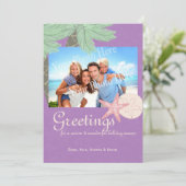 ビーチのフェスティバル ホリデー フラット カード フォト グリーティング (スタンド正面)