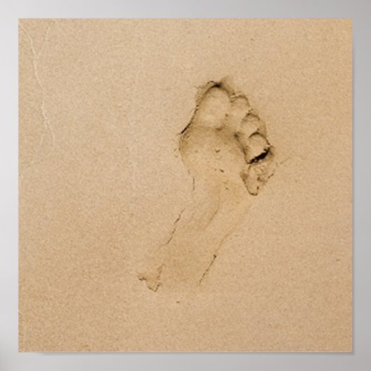 ビーチのフットプリント ポスター (正面)