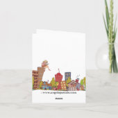 ビーチのフラミンゴのビーチ日Notecard カード (裏面)